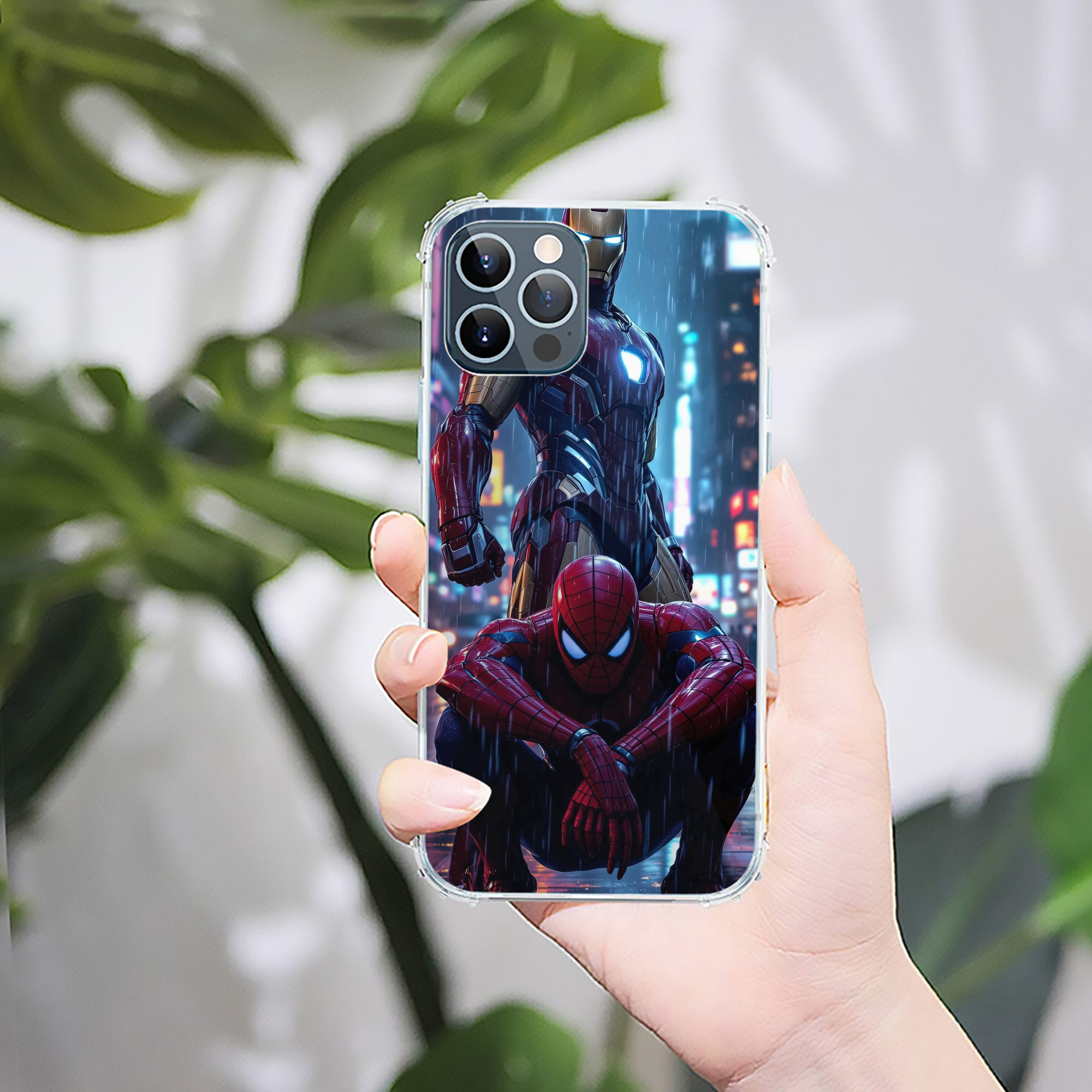 （画像用） Spider Man スパイダーマン 【iPhone 12シリーズ対応】透明スマホケース（クリアソフトケース）